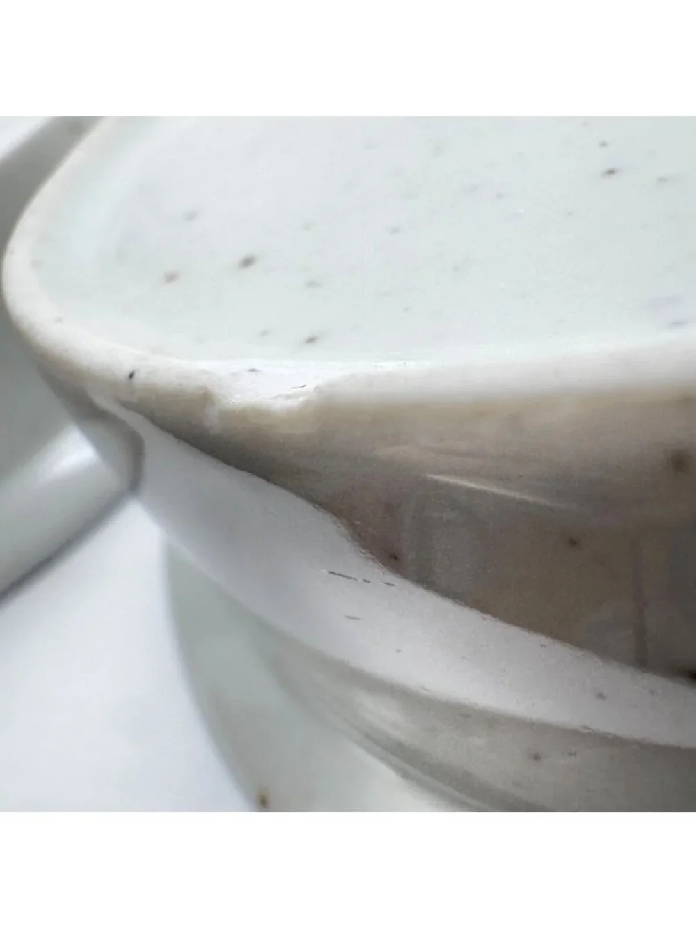 Dansk Int'l Designs Vtg Blue Mist Stoneware Bowl Niels Refsgaard White Speckled